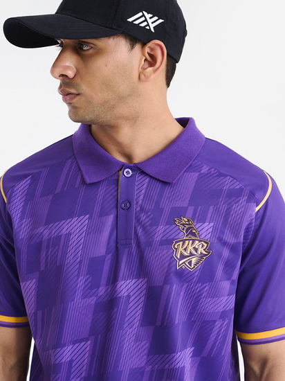 KKR Purple Travel Polo - Cricket Uniforms