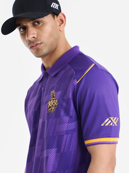 KKR Purple Travel Polo - Cricket Uniforms