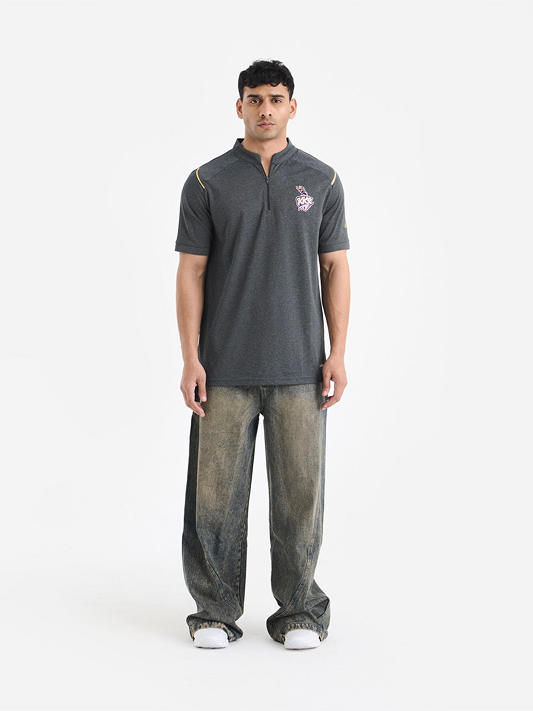 KKR Travel Polo Grey - Cricket Uniforms