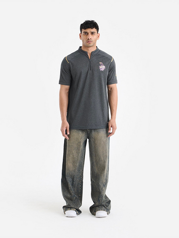 KKR Travel Polo Grey - Cricket Uniforms