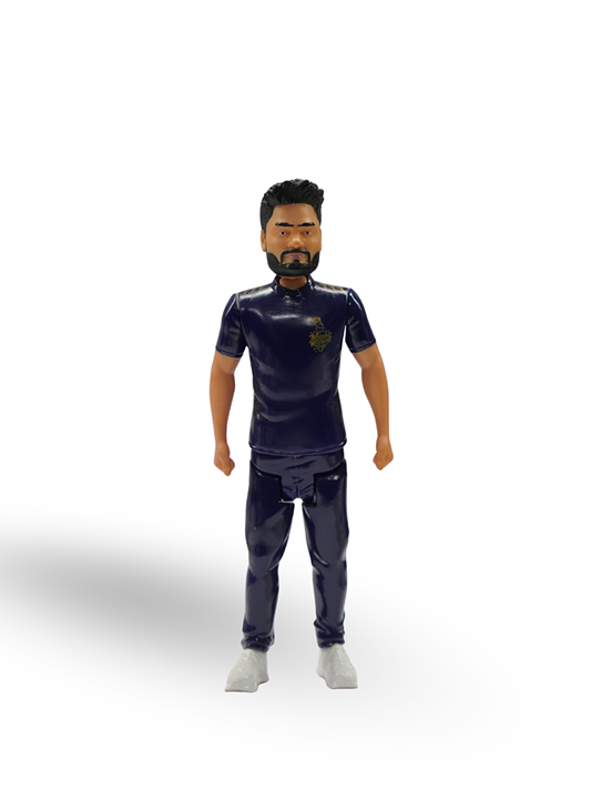 KKR Action Figures Rinku Singh 7-Inch Premium Display Figure with 360° Rotatable Head