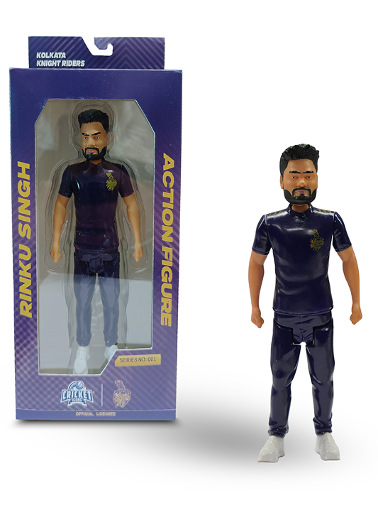 KKR Action Figures Rinku Singh 7-Inch Premium Display Figure with 360° Rotatable Head