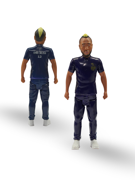 KKR Action Figures Andre Russell 7-Inch Premium Display Figure with 360° Rotatable Head, Ideal for IPL Fans and Cricket Memorabilia Collectors